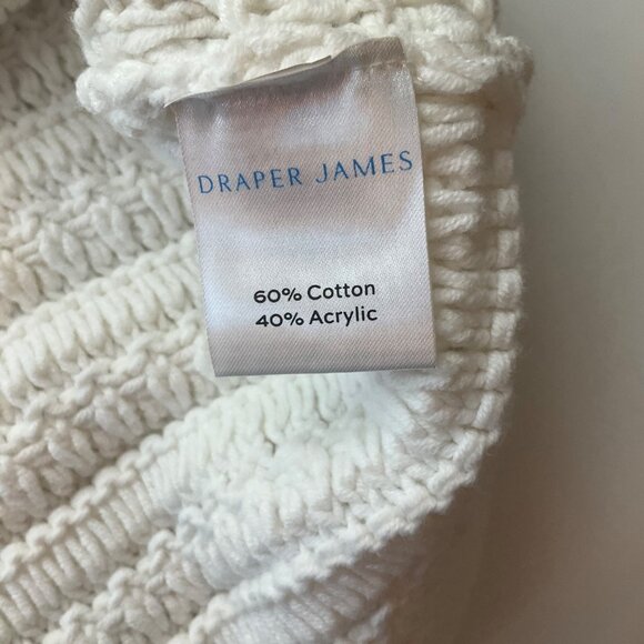 New Draper James XXL Cream Button Cardigan Cotton Lady Like Old Money - Picture 7 of 12